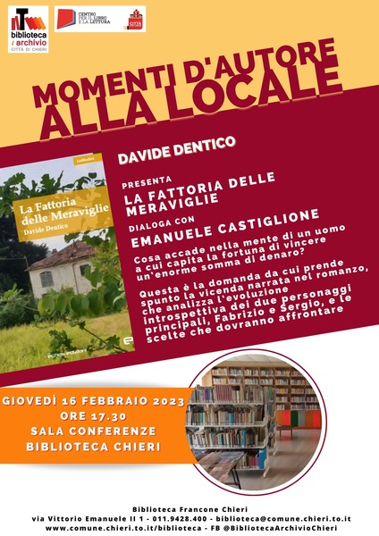 Momenti d'autore alla Locale: Davide Dentico